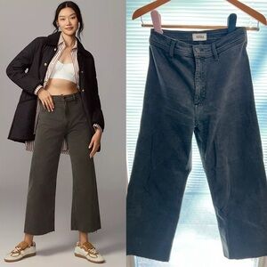 Pistola Penny High-Rise Crop Women's Black/Antique Graphite Wide-Leg Jeans